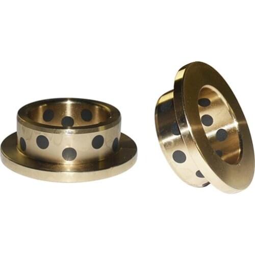 Oil-free bearing 35mmx45mmx20mm circular flange copper bush JFB solid lubricant embedded graphite sleeve