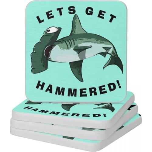 Lets Get Hammered Diatomite Square Round Coaster MildewProof Cup Bonsai Mat Soap Toothbrush Pad Diameter 10cm