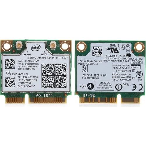 Dual band 300M Intel 6205 Wireless Wifi Mini PCI-E Wlan Card for HP 8570W 8470W