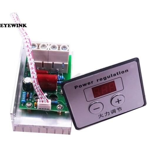 220V 10000W 80A Digital Control SCR Electronic Voltage Regulator 10-220V Speed Control Dimmer Thermostat+ Digital Meters
