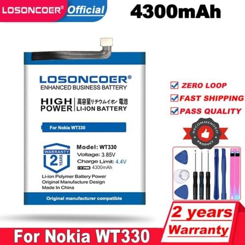LOSONCOER Top Brand 100% New 4300mAh WT330 Battery For Nokia 4.2 42 WT 330 Nokia4.2 Mobile Phone Batteries