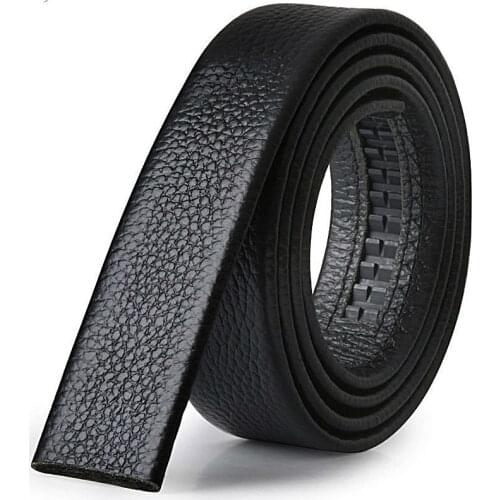 Maikun Genuine Leather Without Buckle Belt For Men First Layer Cowskin Automatic Buckle Belt