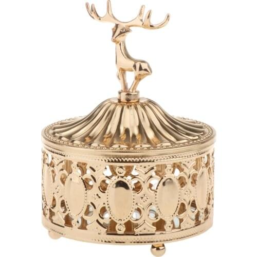 Metal Crafts Antique Decoration Box Storage for Home Decor Earrings Necklace