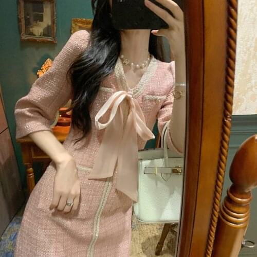 High-End Customization Autumn New Arrival French Style Big Size Dresses Office Lady Quality Original Design