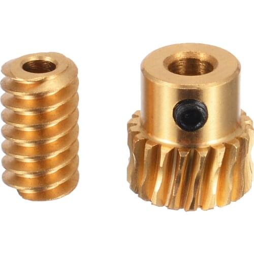 NEW Cu Worm Wheel Gold Motor Output Brass Worm Wheel Gear 0.5 Modulus 1:10 Reduction Ratio Gear