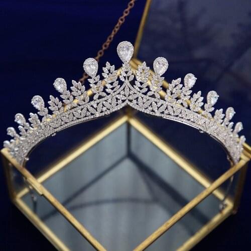 New Drop Tiara Crystal Headdress Wedding Hair Accessories Crown Jewelry Headband