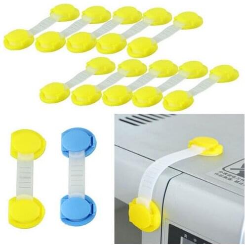 Amazing 5pcs/ lot Cabinet Door Drawers Refrigerator Plastic Lock For Child Kids Baby Safety Wholesale Random Color