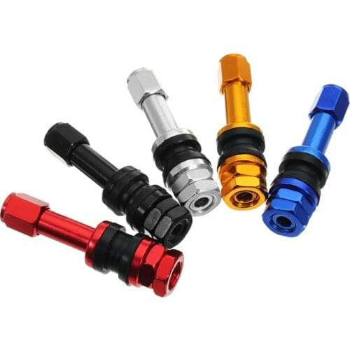 4pcs TR48E Bolt-in Auto Car Tubeless Wheel Tire Valve Stems Dust Caps