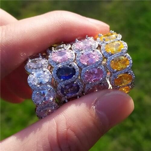 Luxury Lustre Eternity ring Silver color AAAAA Cz Stone Party wedding band rings for women men Party Jewelry Gift