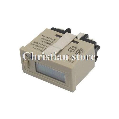 AC 220V Reset Time Accumulator LCD Display 0 - 99h59m59s Counter H7ET-BVM-S