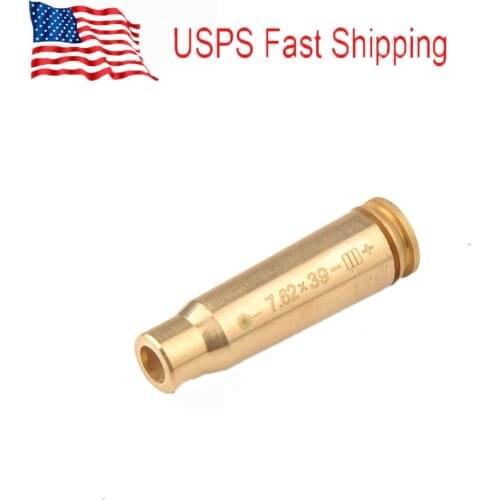 US Tactical Laser Boresighter CAL 7.62X39 Laser Bore Sighter Brass Cartridge Red Laser Boresighter with Battery