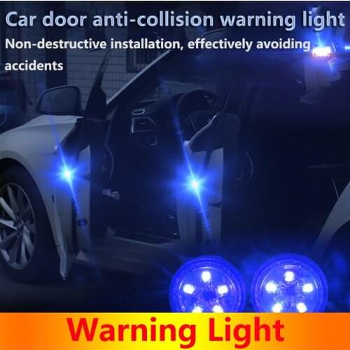Universal LED Car Sensor Strobe Flashing Alarm Lights Parking Lamp Opening Door Safety Warning Anti-collision Lights Magnetic
