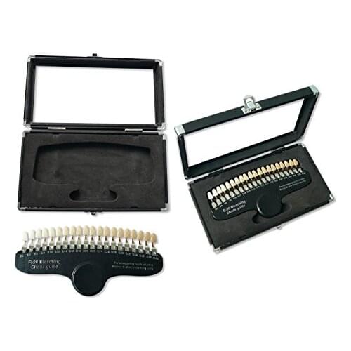Teeth Whitening Accelerator R20 Professional Dental Teeth Shade Guide 20 Shades with Mirror