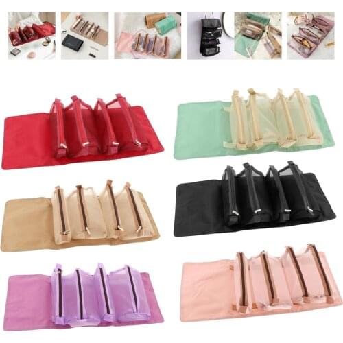 Large-capacity Foldable Make Up Hanging Makeup Bag Cosmetic Bag Multipurpose 4 in 1 Ttravel Makeup Organizer Toiletry Bag