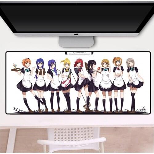 XGZ Cute Maid Harem Mouse Pad Anime Player Computer Computing Desk Pad Large MousePad 90x40cm / 70x30cm Geming Keyboard Desk Mat