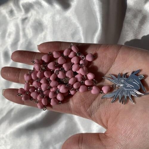 Pendant Necklaces For Women Necklace Paired Pendants Spiritual Love Stainless Steel Long Hip Hop Harajuku Style Sweater chain