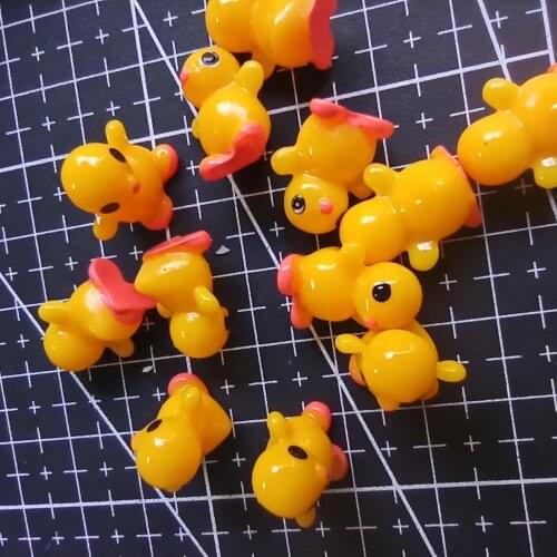 1pcs/lot resin solid standing chicken cartoon 15mm fairy garden gnome moss terrarium decor crafts bonsai home DIY