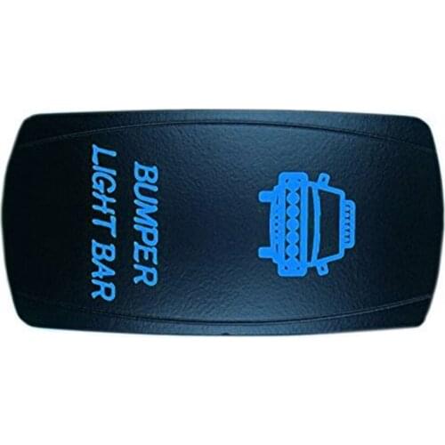 12-24V Car BUMPER LIGHT BAR 12V 20A Toggle Rocker Switch Blue LED Light 5Pin ON OFF