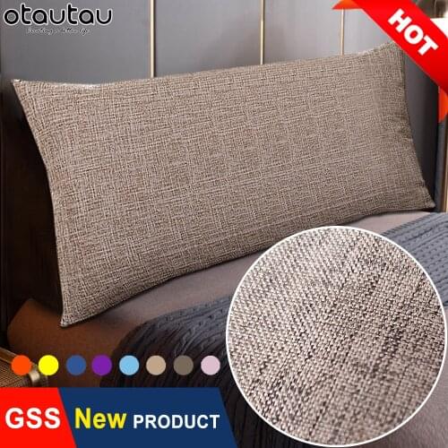 King Size Bed Pillow Case Sofa Chair Cotton Linen Pillowcase Cover Cushion Home Decor Long Body Throw Pillows Seat Backrest Pad