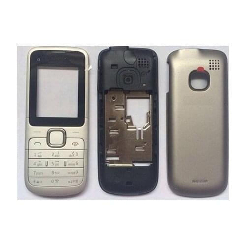 Full housing cover case with keypad keyboard for Nokia C1-01 C1 01 with open tools Replacement repair