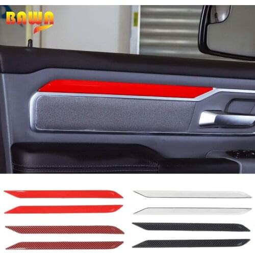 BAWA ABS Car Gear Indicator Decoration Strip Stickers For Dodge RAM 1500 2018-2021 Car Interior Accessories