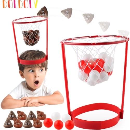 Doldoly Idea CooL Cartoon Basketball Toy Throw Toss Vertical Game Props Outdoor Fun Set toys for children