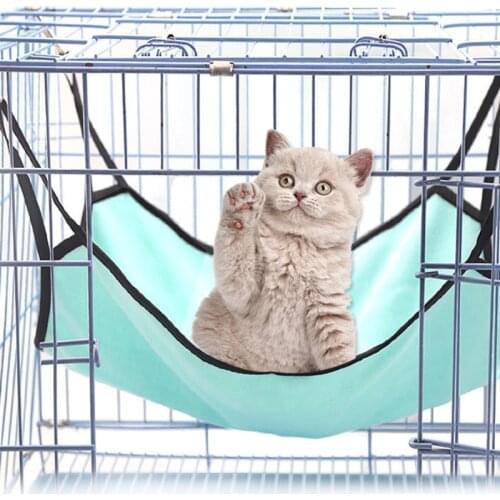 Pet Polar Fleece Hammock Multicolor Cat Hammock All Season Comfortable Cat Bed Double Sides Cat Cage Hammock Cat Accessories