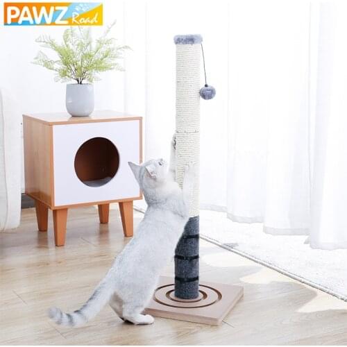 H26-78CM Fast Shipping Pet Cat Tree Scratcher Toys Scratching Post with Ball 3 Colors Climbing Natural Sisal Toy for Cats Kitten