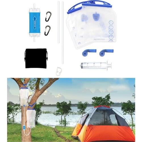 Compact Portable Water Filter Personal Gravity Purifier Filtration Emergency Hiking Travel Accessories