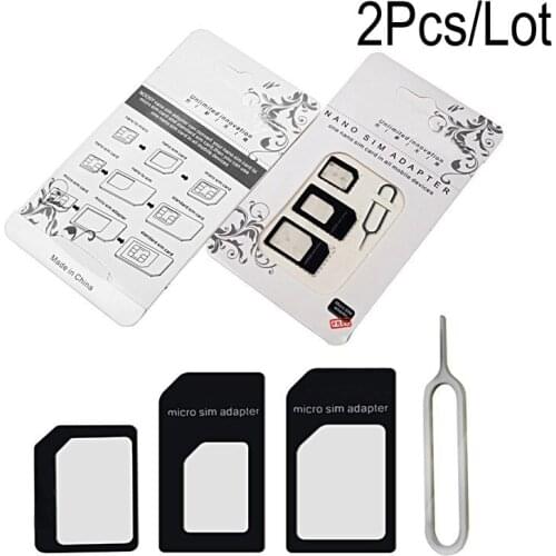 Micro Nano SIM Card Adapter Connector Kit For iPhone 6 7 plus 5S Huawei P8 lite P9 Xiaomi Redmi Note 4 Pro 3S 3 Mi5 sims holder