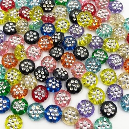 20 pcs Mix Acrylic Rhinestone FlatBack Round stones and crystals crafts