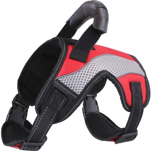 Nylon Breathable Durable Harness Adjustable All Seasons Fashion Padded Solid Color Harness Dog No Pull For Small Large Dog