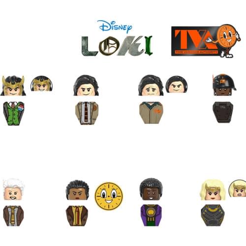 New Marvel Mini Hero Avengers Figures LOKI TVA Mobius Miss Minute Avengers Building Blocks Figures Children Toys Kid Gift