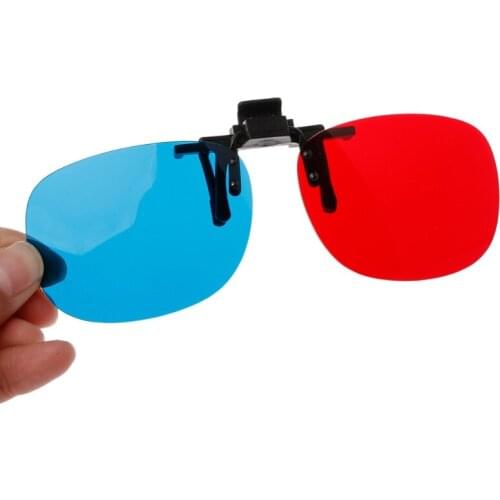 New Red Blue 3D Glasses Hanging Frame 3D Glasses Myopia Special Stereo Clip Type