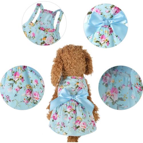 Sling Dog Dress Summer Dog Lace Tullle Dress Pet Dog Clothes for Small Dog Party Birthday Wedding Bowknot Dress Puppy Costume