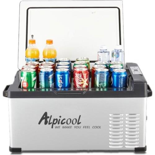 Portable Alpicool 50L car home refrigerator mini fridge AC100-240V DC12/24V Cold storage outdoor household compressor single