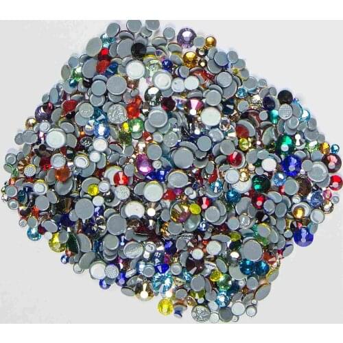 Mix Colors DMC Flatback Crystals Hot Fix Rhinestones,Strass Sewing & Fabric Garment Rhinestones.SS6,SS8,SS10,SS16,SS20,SS30