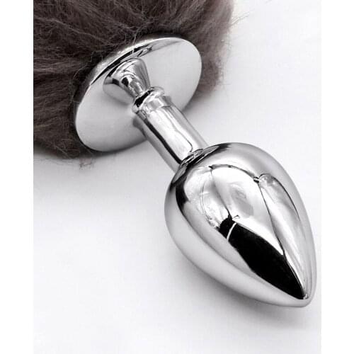 Sexy Faux Fox Metal Butt Plug Tail Set With Hairpin Kit Butt Plug Anal Tail Prostate Massager Butt Plug For Couple Cosplay