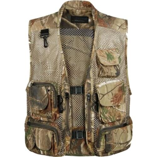 Detachable Summer Waterproof Vest Casual Camouflage Waistcoat Vest for Mens Photographer Sleeveless Jackets