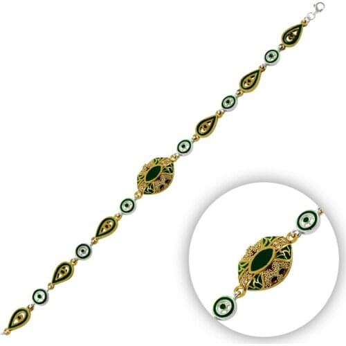 Silver 925 Sterling Enamel Authentic Bracelet