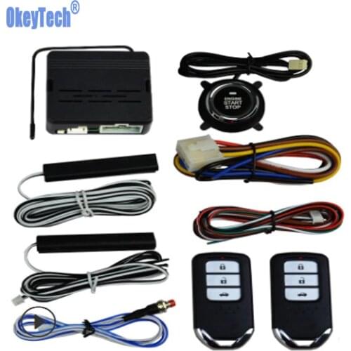 Car One Start Stop Engine System Push Button Car PKE Keyless Entry Start System With Remote Control for 12V SUV Autostart