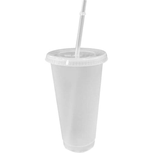 700ml/24oz Reusable Cold Cups Plastic Tumbler With Lid And Straw Cold Cup Straw Cup Drinkware Christmas Gifts Dropship Wholesale