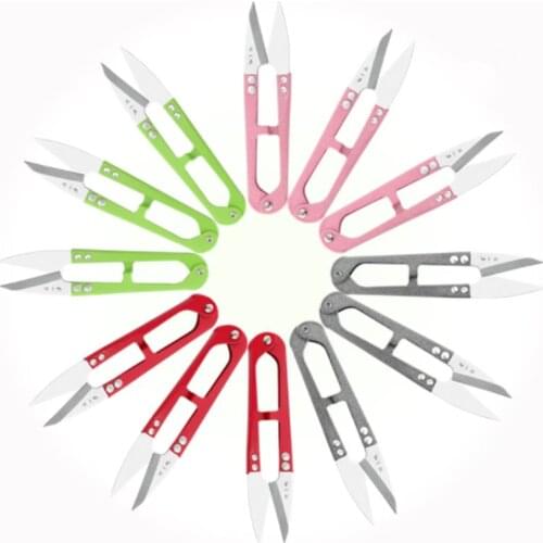 High Carbon Steel U-shaped Scissors Cross Stitch embroidery scissors Tailor Scissors Fabric Supplies Yarn Shears Thread Scissors