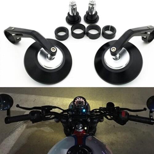 Universal Cafe Racer Motorcycle Handle Bar End Rear side mirror FOR CLASS RETRO Honda suzuki yamaha kawasaki BMW DUCATI KTM ATV