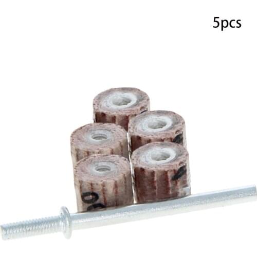 Utoolmart 2/5/8pcs Φ8*8 Flap Wheels With A Shank 3mm Connecting Rod Alumina Grit 120/180/240/320/400/600 Louver Grinding Head