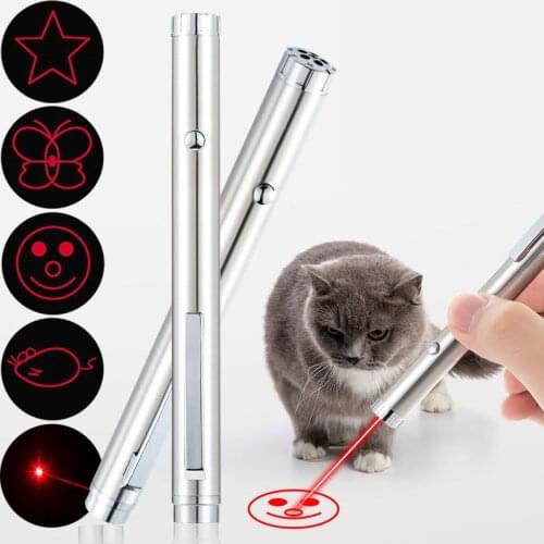 Fun Pet Cat Interactive Toy Toy cat Chaser stick mini flashlight red LED laser pointer cat toy pet suppliesBright animated mouse