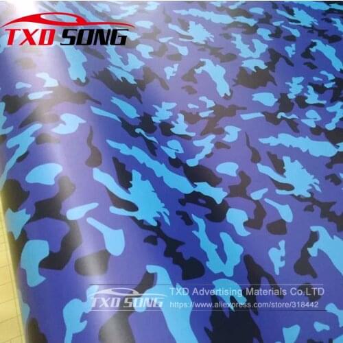 New arrival Car Styling dark blue light blue black camouflage car wrap film auto Camouflage vinyl stickers for different size