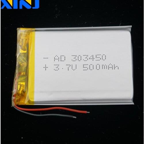 XINJ 3.7V 500mAh lithium polymer battery li po cell 303450 For MP4 E-book Driving Telephone watches Camera driving recorder GPS