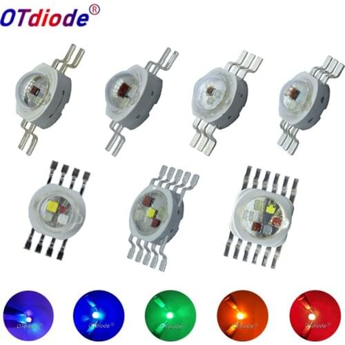 1-50PCS 3W 4W 5W 6W 15W 18W High Power LED RGB RGBW RGBWY RGBWYV 4pin 6pin 8pin 10pin 12pin Colorful LED Stage lights Source