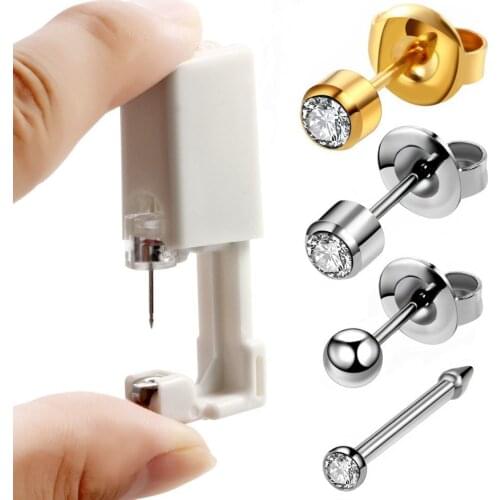 1PC Disposable Safe Sterile Piercing Tool For Ear Cartilage Nose Stud Piercing Gun Piercer Machine Kit Stud Earring Body Jewelry